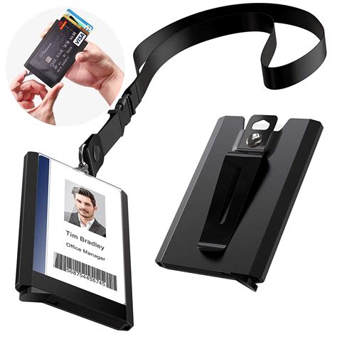 id badge and business card holder|More.